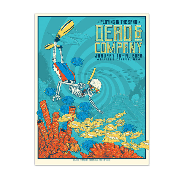 PLAYING IN THE SAND SKELETON DIVER POSTER-Dead & Company