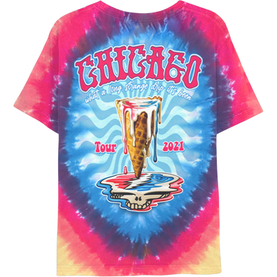 Chicago Event Ice Cream Stealie Tour 2021 Tie-Dye Tee